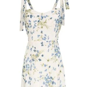 Reformation Blue and Yellow Spaghetti Strap Sundress
